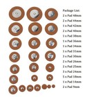 25 Pieces Leather Pads Alto Sax Pads Replacement Set Saxophone Repair Parts Brow