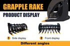 72  Brush Root Rake Grapple Attachment For Bobcat Skid Steer