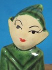 Vintage Gilner 1950 Green Pixie Elf Shelf Sitter So Cute 