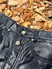 Vintage Lawman High-waisted Black Coated Straight-leg Pants Size 5