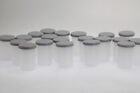  20  Plastic Clear 35mm Film Canisters With Grey Lid Tops  hobby  Hardware  Etc 