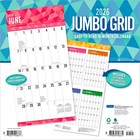 Jumbo Grid Large Print 2026 12x24   hanging  Square Wall Calendar   Matte Paper