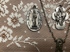 Catholic Cross Silver Plated 4 Way Jesus  Italy  Joseph  7 Yr  Indulgence   Mary