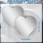 2pcs Heart Shaped Blind Spot Mirrors Adjustable For Car Safety