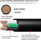 6 3 Welder Extension Cord 50 Amp Soow Weld Cord 6 Awg Power Cable 250v Nema 6-50