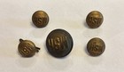 Antique Msh  Michigan Soldiers Home Brass Button   5 Metal Uniform Buttons