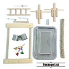 Pinvnby Bird Playground Parrot Playstand Birds Play Stand Wood Exercise Perch   