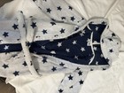 Petit Bateau Hooded Terry Cloth Bathrobe Stars Navy White Size 4 5y 110cm