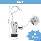 Boot Hanger Clips  12-pack Laundry Hanging Hooks Clothes Pins Compact  Black 