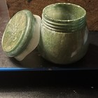 Hand Crafted Green And White Pearl Trinket Box With Screw-top Lid  Jewelry Box 