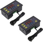 2pcs Digital Temperature Controller Digital Led Thermostat Switch With Waterp   