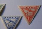 Latvia Airmail Stamps  1928  Sc c3-5  Mint  Lh  Og