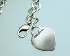 Vintage Tiffany And Co  Sterling Silver Heart Bracelet Non Engraved     