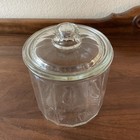 Vintage Antique Clear Glass Jar Tobacco Cigar Humidor W  Lid