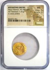 Maurice Tiberius Gold Av Tremissis Coin 582-602 Ad - Certified Ngc Ms  unc 
