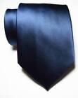 New Classic Solid Dark Blue Jacquard Woven 100  Silk Men s Tie Necktie