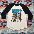 Kiss Vintage 80   s Raglan Baseball T Shirt Xl Fits M Signal Usa Single Stitch