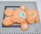 Vintage Fisher Price Puffalump Teddy Bear 1370 Peach Orange Plush Heart Bib 1989