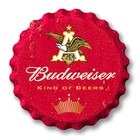 Budweiser Bud Beer Bottle Cap Large 18  Metal Aluminum Sign Garage Bar New