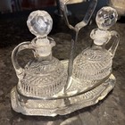 Vintage Crystal Oil And Vinegar Set With Stoppers 1976