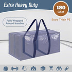6 Pack Extra Heavy Duty Large Moving Bags With Strong Zipper   Comfortable Handl