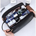 Travel Toiletry Bag For Men Dopp Kit Large Hygiene Bathroom Shower Leather Sh   
