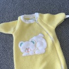 Vintage Dr Denton Footed Infant Pajamas  Sleepers  Fleece  6-12 Months  Bunny 