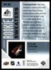 2016-17 Sp Game Used Rookie Jersey  499 Dylan Strome Arizona Coyotes  rs-ds R46