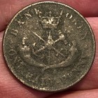 1854 Canadian Provinces Bank Of Upper Canada One Half Penny Token - F  fine 
