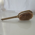 Vintage Gold Tone Vanity Hair Brush  Floral Decorated Design