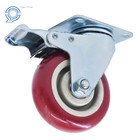 4  Heavy Duty Caster Wheels All Swivel All Brake Casters Non Skid No Mark 4 Pack