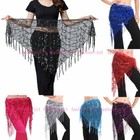 13 Color Belly Dance Sequin Tassel Hip Scarf Belt Triangle Net Fringe Wrap Skirt