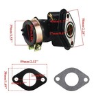 Gy6 49cc 50cc Scooter Carburetor 17mm Intake Manifold Inlet Pipe W  Gaskets