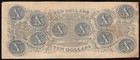 1863  10 Bill Confederate States Currency Civil War Note Old Paper Money T-59