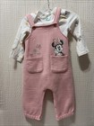 Minnie Mouse 2 Piece Ls Knit Overall Outfit 12 Months Read