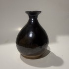 Antique Chinese Glazed Earthenware Pottery Brown Vase  earth Tones