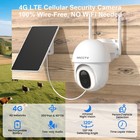 4g Lte Cellular Wireless Security Cameras Solar Powered Outdoor Audio   Sim Card