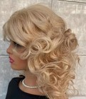 Fashion Dolly Parton Out Layer Cut Fluffy Wavy Synthetic Hair Women Wigs