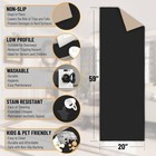 Black Modern Hall Runner Rug Long Rugs Hallway Area Carpet Non Slip 20 x59 