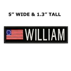 Custom Embroidered Name Tag Hook Backing Patch Motorcycle Biker 5  X 1 3 