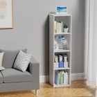 Wooden Bookcase Storage Shelf Freestanding Cubby Organizer Living Room Office Us