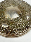Vintage Silver Plated Ornate Vanity Hand Purse Mirror 3 3 4 