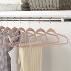Velvet Adult Clothing Hangers  Pink  Non-slip  Space Saving 30 Count