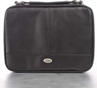 Two Fold Bible Cover Case For Men Faux Leather Organizer Extra Large Black Book
