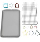 Wilton-cookie Christmas Baking Gift Set 12 Piece Pan  Cooling Rack Sheet Cutters
