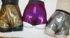 Capezio Hologram Foil High Waisted Shorts Ladies Xxs-medium Majorette Booty 