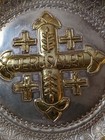  Hand Made Jerusalem Brass   Silver Plated Decor Cross Mesika G And Sons 