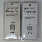 Set Of 4 Prot  g   Vinyl Luggage Tags Suitcase Id Strap Travel Turquoise Pink 