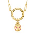 Pure Collection By Ross-simons Ruby Ladybug Charm In 14kt Yellow Gold