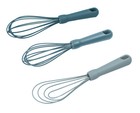 Mainstays Blue 3-piece Silicone Whisks 10 5  10 4  9 6  Non-scratch Set